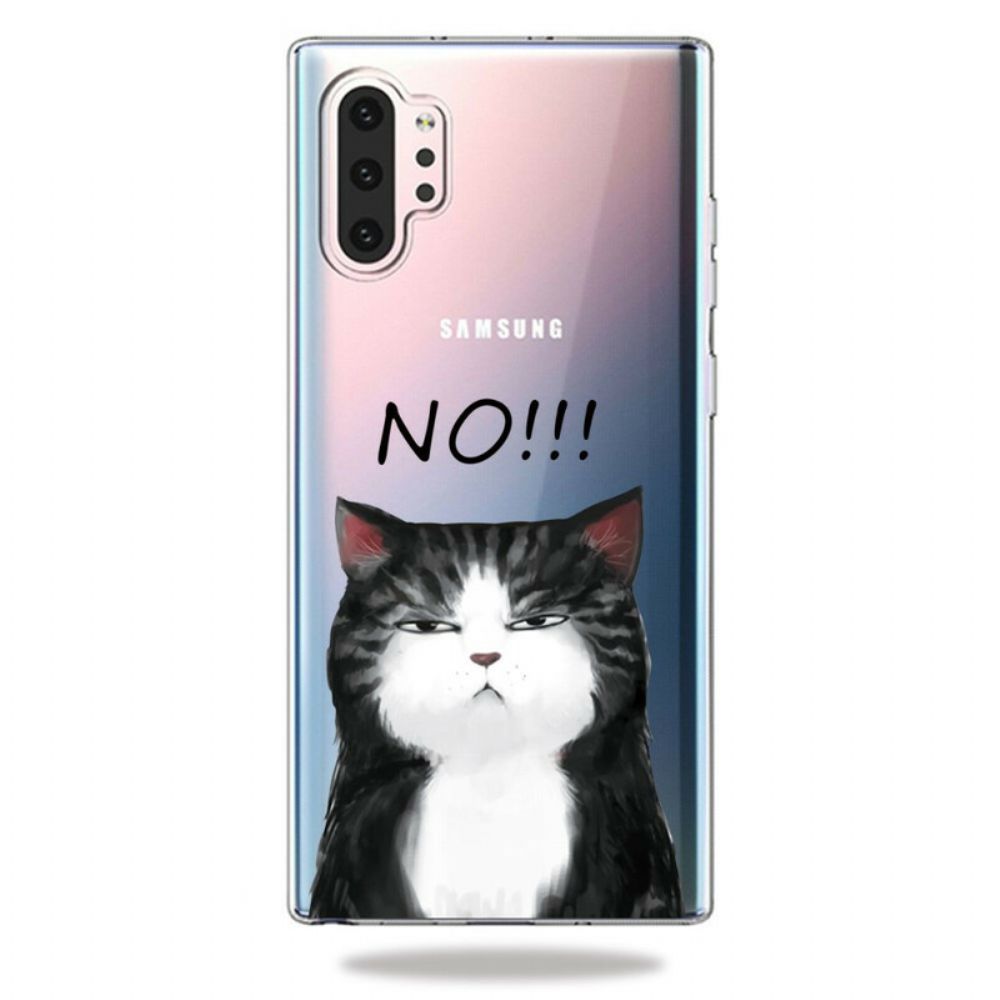 Hoesje voor Samsung Galaxy Note 10 Plus De Kat Die Nee Zegt