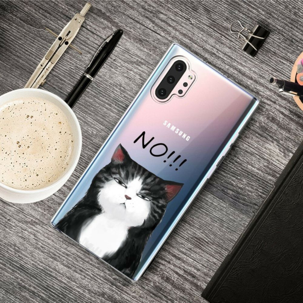 Hoesje voor Samsung Galaxy Note 10 Plus De Kat Die Nee Zegt