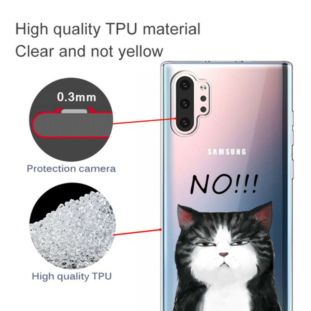 Hoesje voor Samsung Galaxy Note 10 Plus De Kat Die Nee Zegt