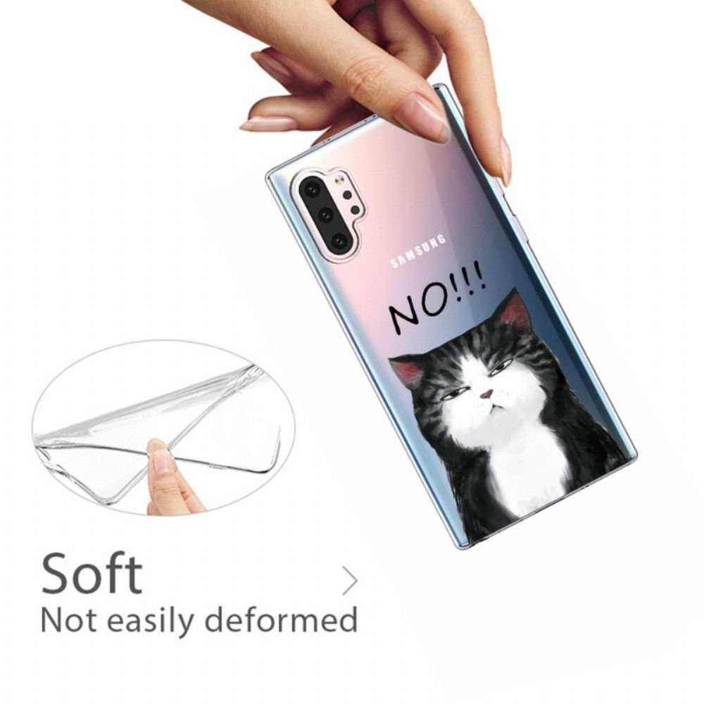 Hoesje voor Samsung Galaxy Note 10 Plus De Kat Die Nee Zegt