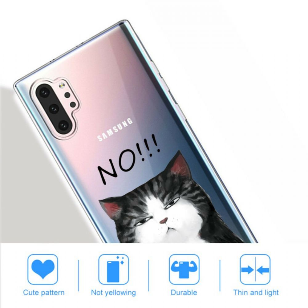 Hoesje voor Samsung Galaxy Note 10 Plus De Kat Die Nee Zegt