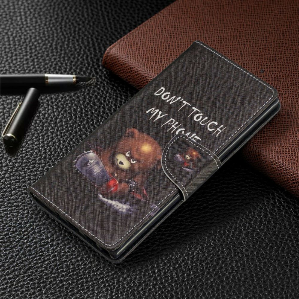 Leren Hoesje voor Samsung Galaxy Note 10 Plus Gevaarlijke Beer