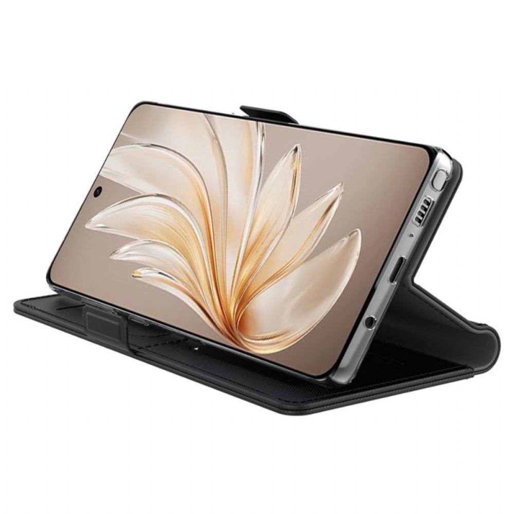 Leren Hoesje Vivo V50e 5g Kaarthouder En Spiegel Bescherming Hoesje