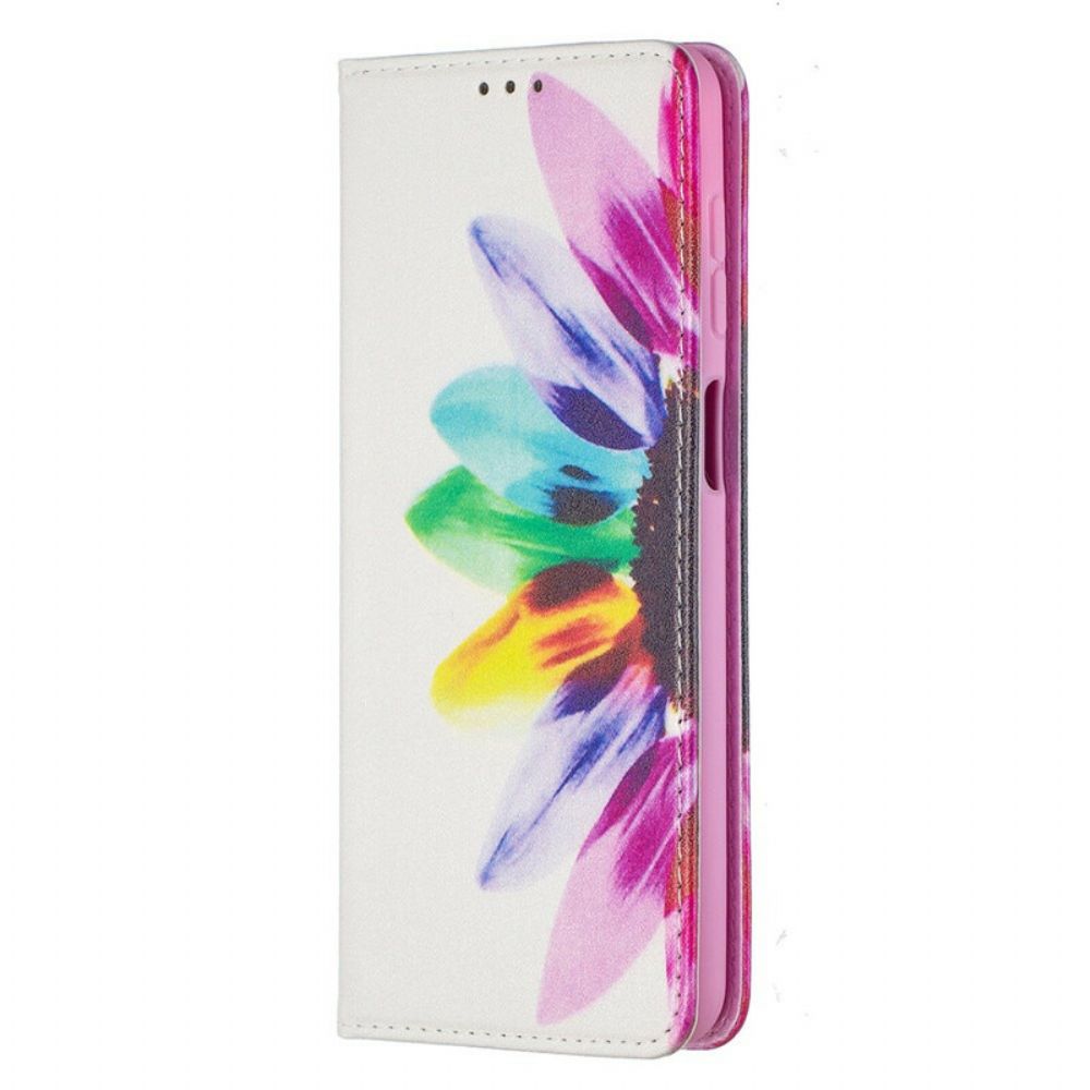 Bescherming Hoesje voor Samsung Galaxy A12 / M12 Folio-hoesje Aquarel Bloem