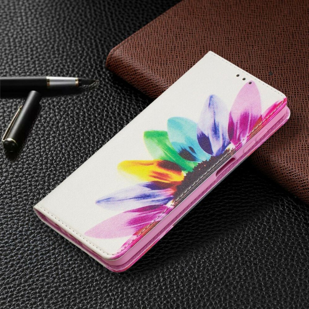 Bescherming Hoesje voor Samsung Galaxy A12 / M12 Folio-hoesje Aquarel Bloem