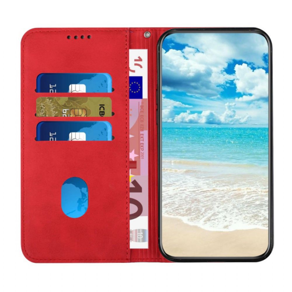 Bescherming Hoesje voor Samsung Galaxy A12 / M12 Folio-hoesje Geo Leereffect
