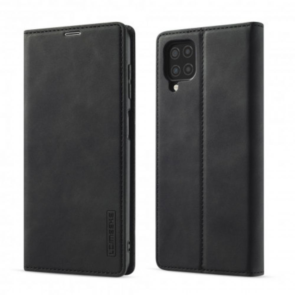 Bescherming Hoesje voor Samsung Galaxy A12 / M12 Folio-hoesje Lc.imeeke Leereffect