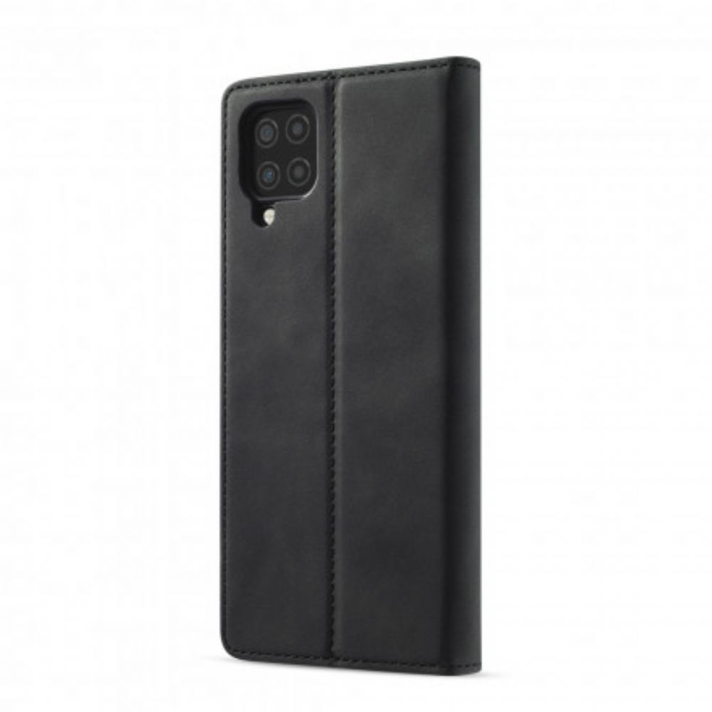 Bescherming Hoesje voor Samsung Galaxy A12 / M12 Folio-hoesje Lc.imeeke Leereffect