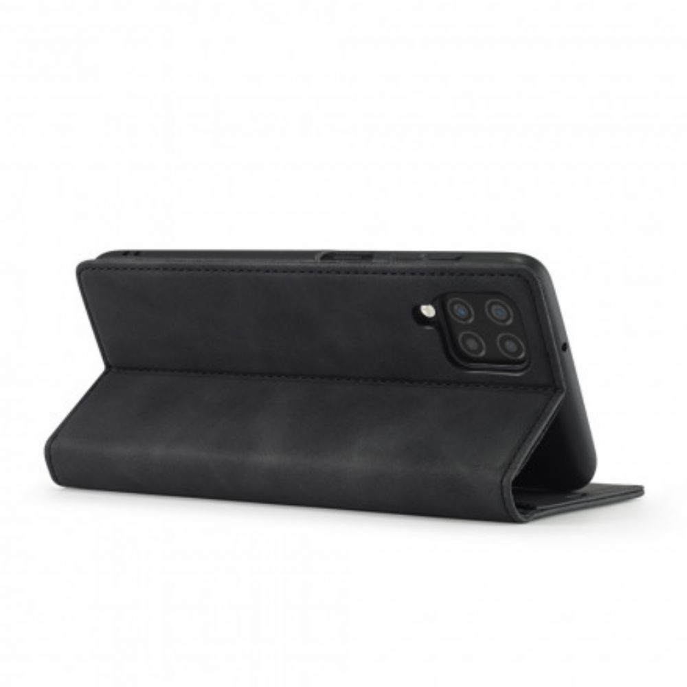 Bescherming Hoesje voor Samsung Galaxy A12 / M12 Folio-hoesje Lc.imeeke Leereffect
