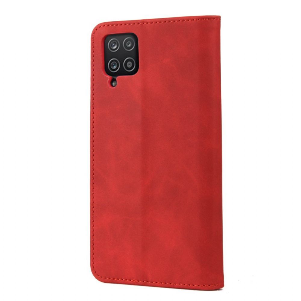 Bescherming Hoesje voor Samsung Galaxy A12 / M12 Folio-hoesje Tweekleurig Zakelijk Leereffect