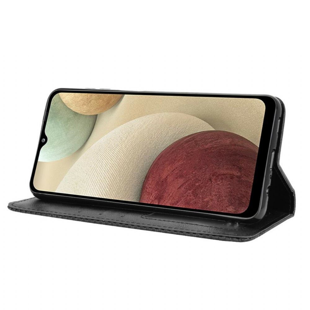 Bescherming Hoesje voor Samsung Galaxy A12 / M12 Folio-hoesje Vintage Gestileerd Leereffect