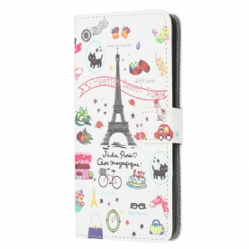 Flip Case voor Samsung Galaxy A12 / M12 Ik Hou Van Parijs