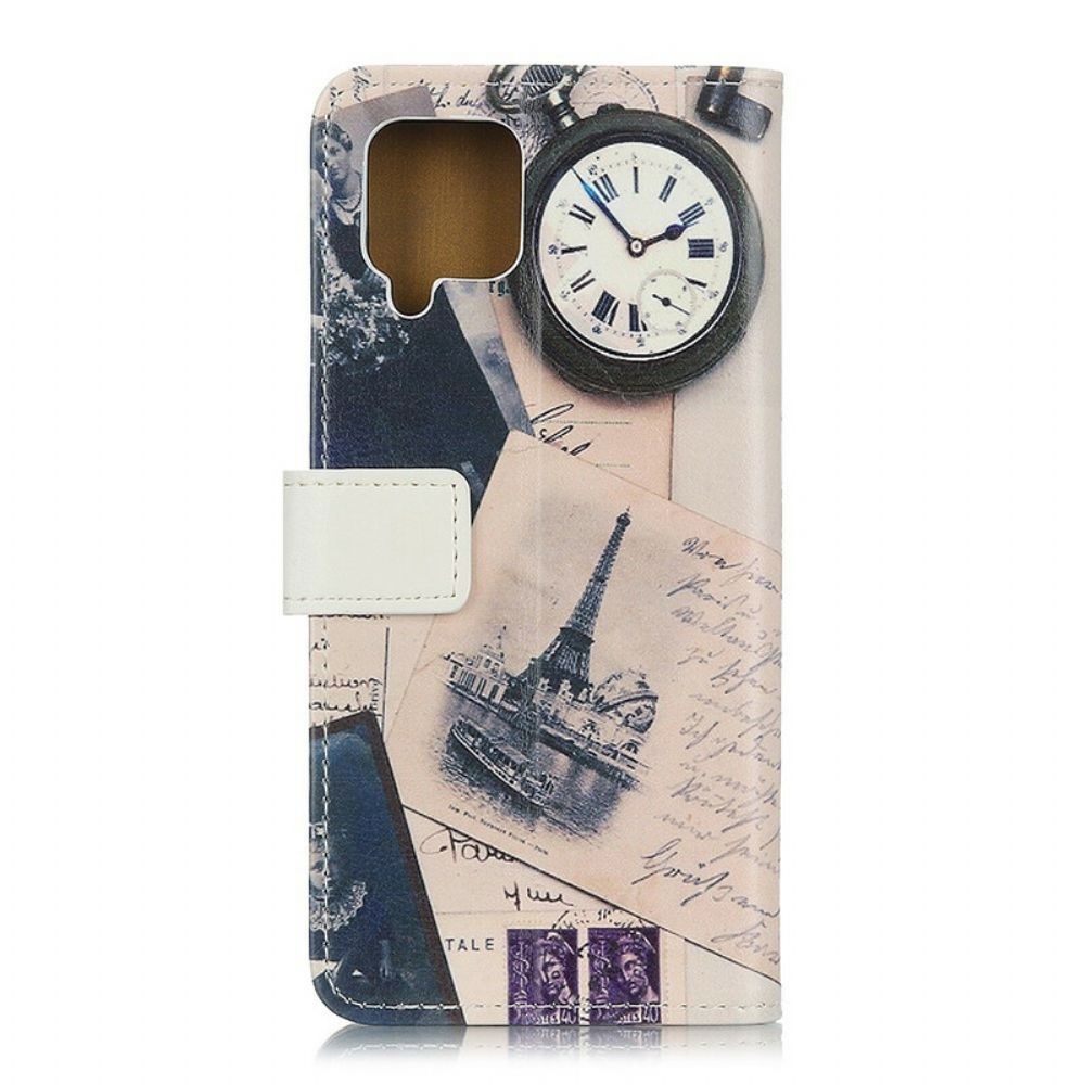 Folio-hoesje voor Samsung Galaxy A12 / M12 Eiffeltoren Van De Dichter