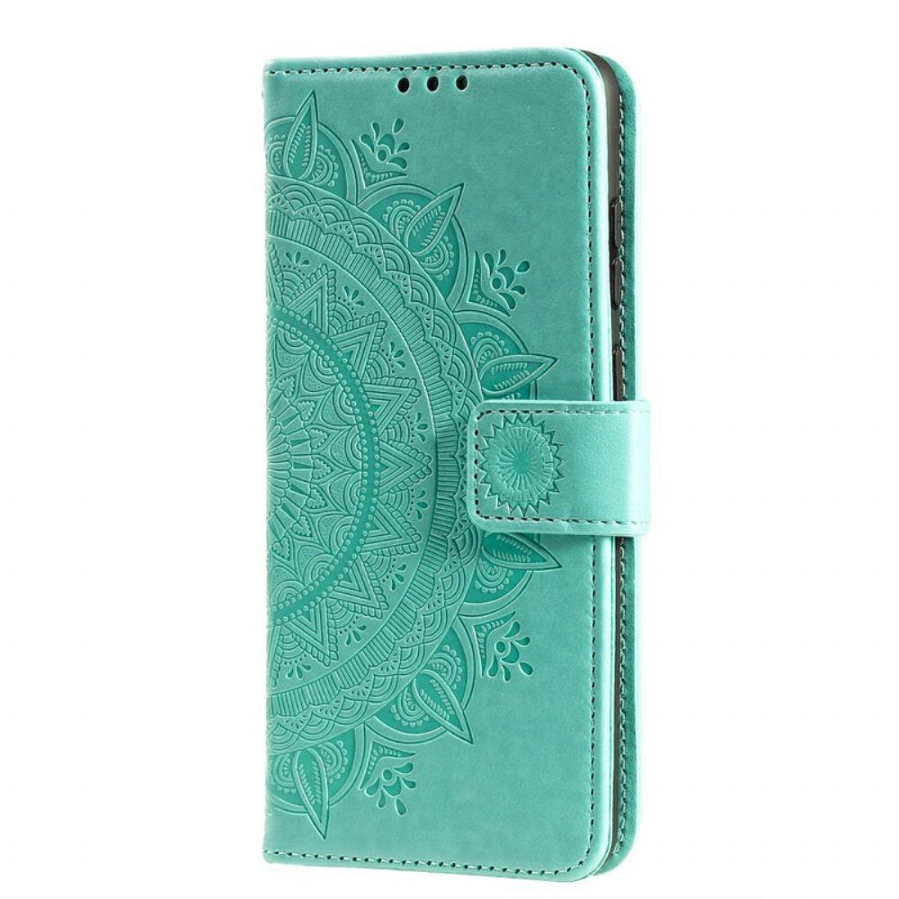 Folio-hoesje voor Samsung Galaxy A12 / M12 Zon Mandala