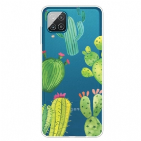 Hoesje voor Samsung Galaxy A12 / M12 Cactus Aquarel