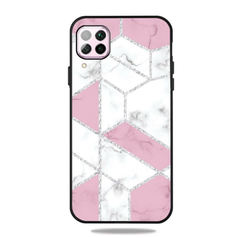 Hoesje voor Samsung Galaxy A12 / M12 Glitter Marmer