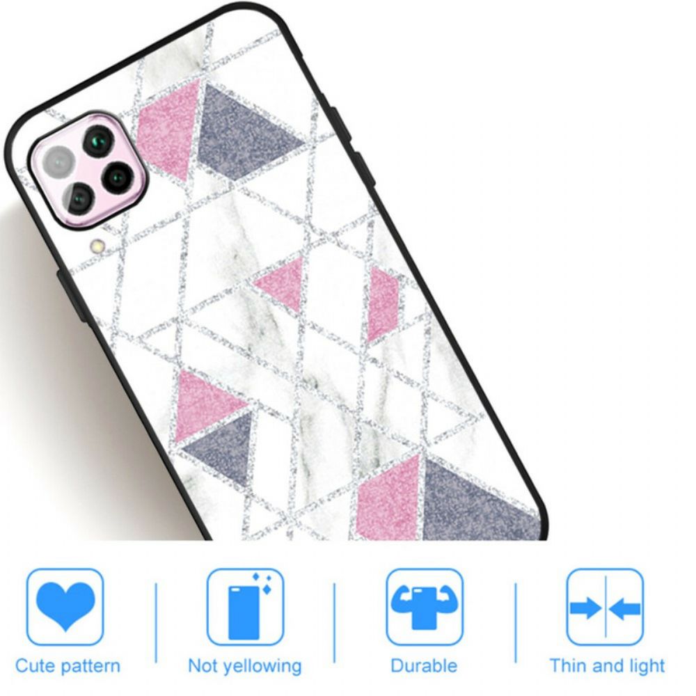 Hoesje voor Samsung Galaxy A12 / M12 Glitter Marmer