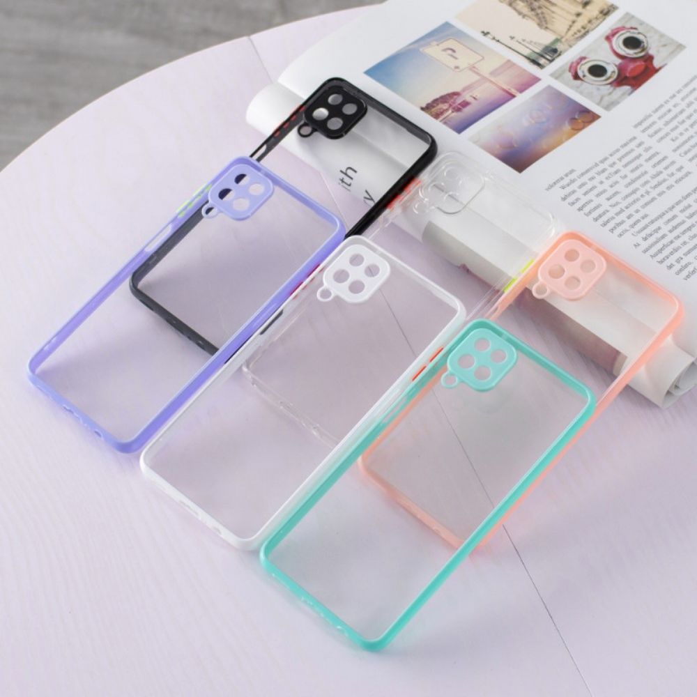 Hoesje voor Samsung Galaxy A12 / M12 Hybride Gekleurde Knoppen