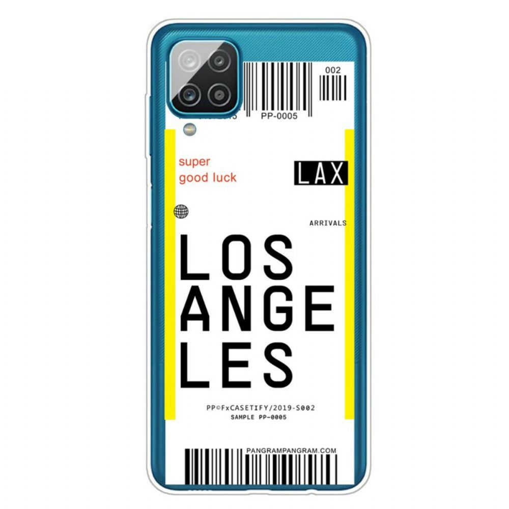 Hoesje voor Samsung Galaxy A12 / M12 Instapkaart Naar Los Angeles