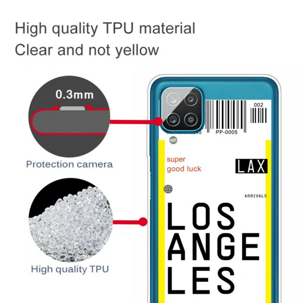 Hoesje voor Samsung Galaxy A12 / M12 Instapkaart Naar Los Angeles