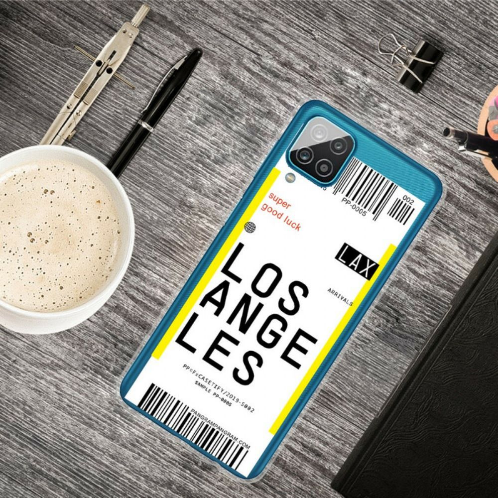 Hoesje voor Samsung Galaxy A12 / M12 Instapkaart Naar Los Angeles