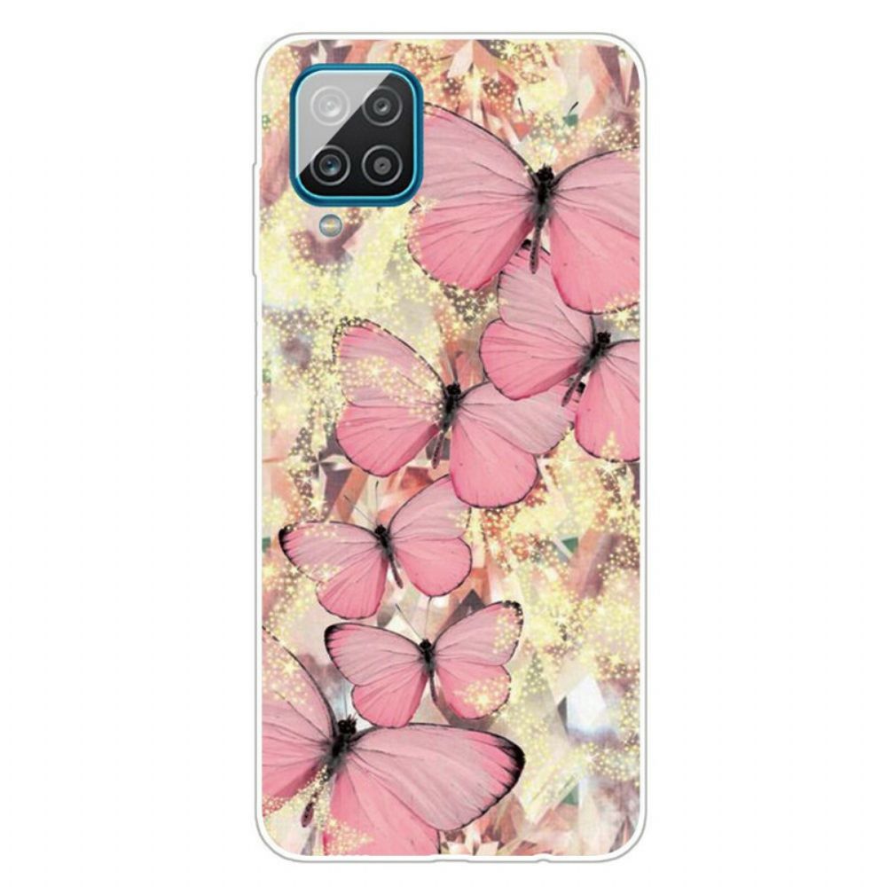 Hoesje voor Samsung Galaxy A12 / M12 Koninklijke Vlinders