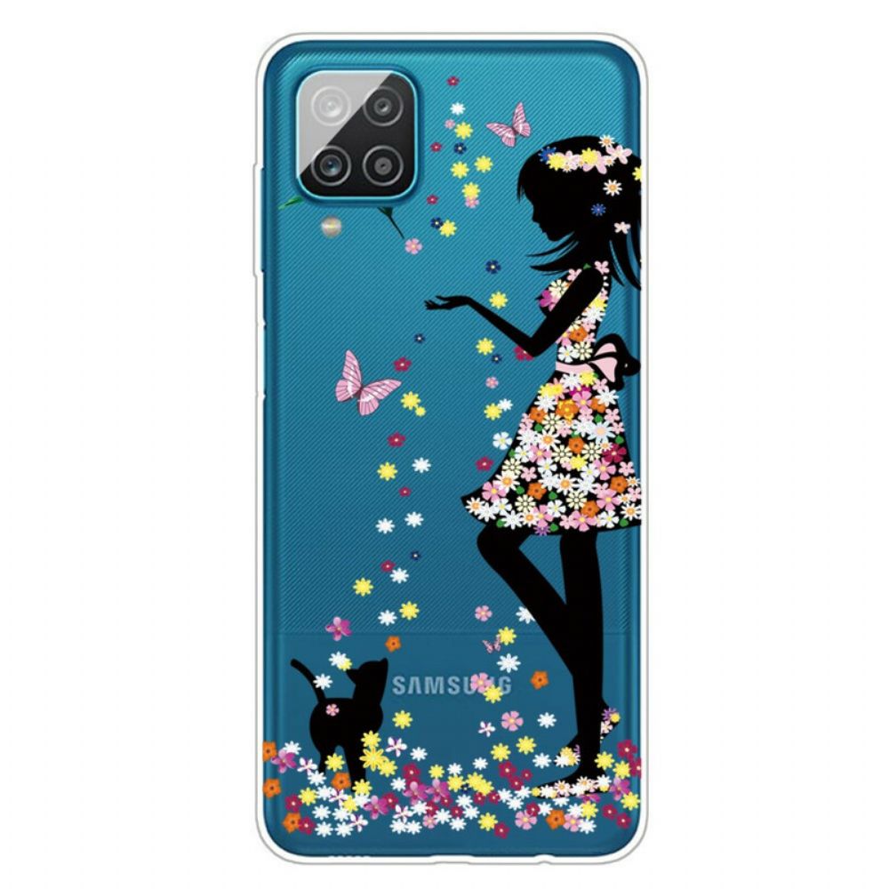 Hoesje voor Samsung Galaxy A12 / M12 Mooi Bloemhoofd