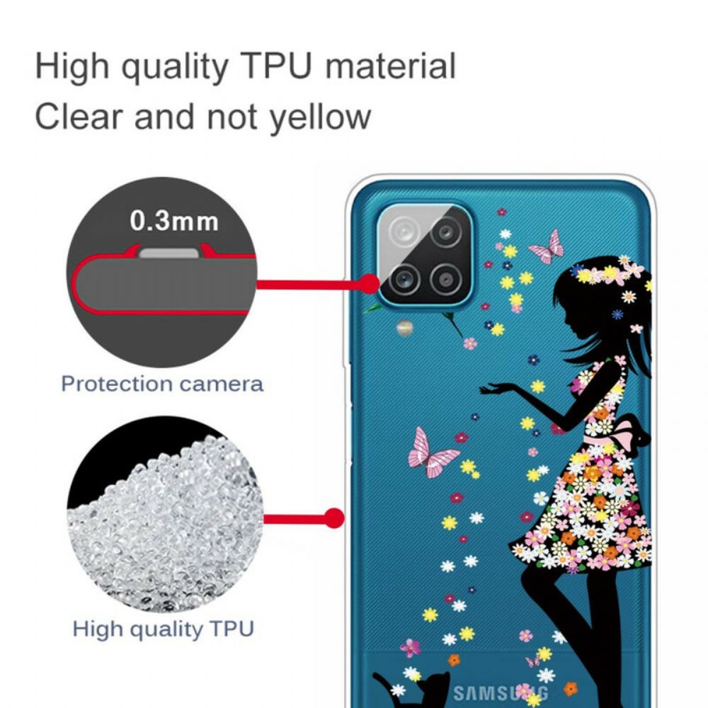 Hoesje voor Samsung Galaxy A12 / M12 Mooi Bloemhoofd