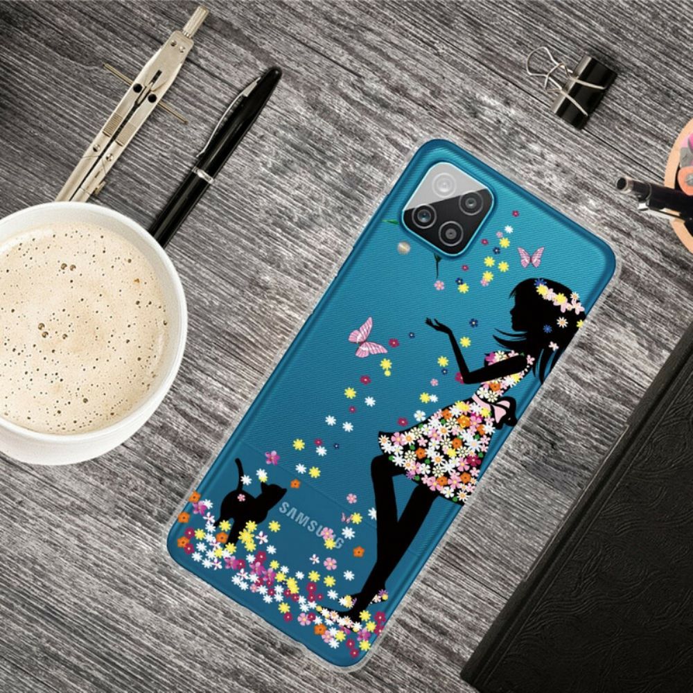 Hoesje voor Samsung Galaxy A12 / M12 Mooi Bloemhoofd