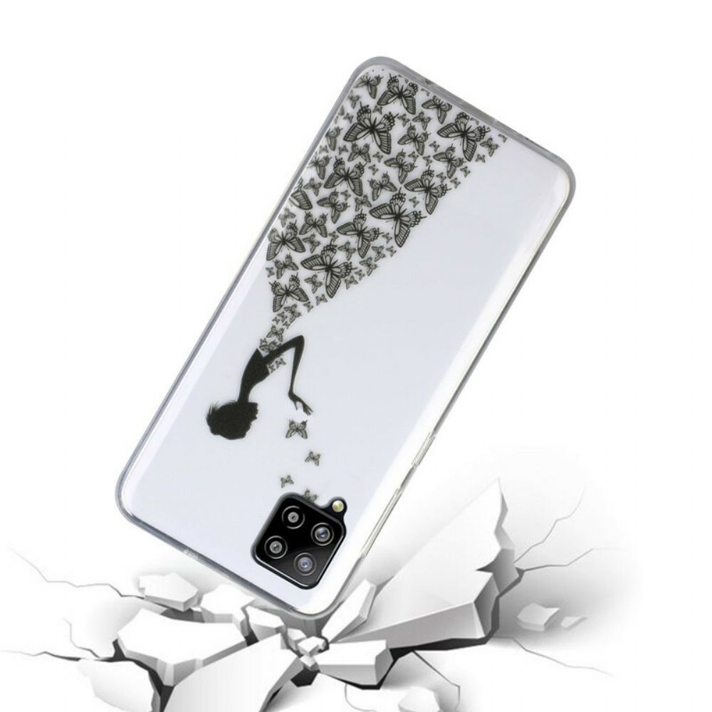 Hoesje voor Samsung Galaxy A12 / M12 Transparante Vlinderjurk