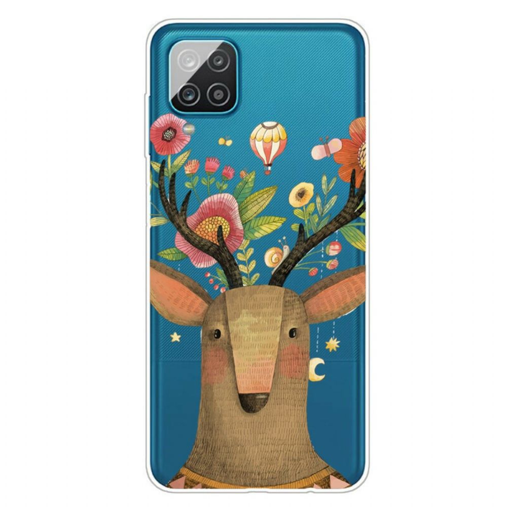 Hoesje voor Samsung Galaxy A12 / M12 Tribaal Hert