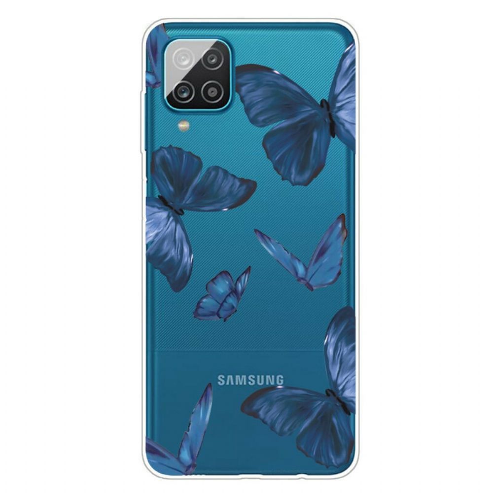 Hoesje voor Samsung Galaxy A12 / M12 Wilde Vlinders