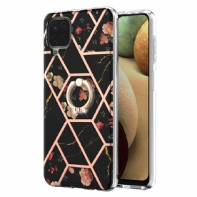 Telefoonhoesje voor Samsung Galaxy A12 / M12 Bloemen Met Ringondersteuning