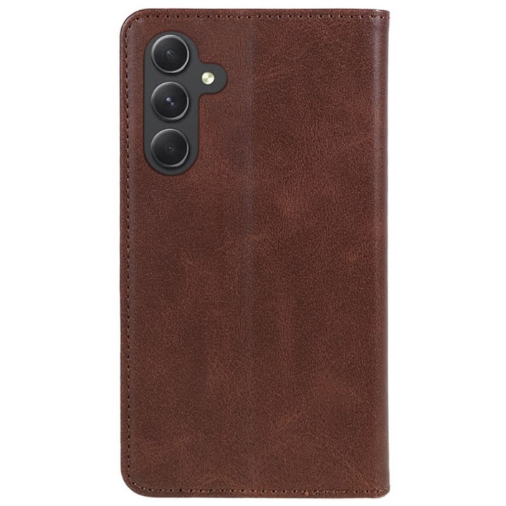 Folio-hoesje Samsung Galaxy A55 5g Getextureerd Leerstijl Bescherming Hoesje