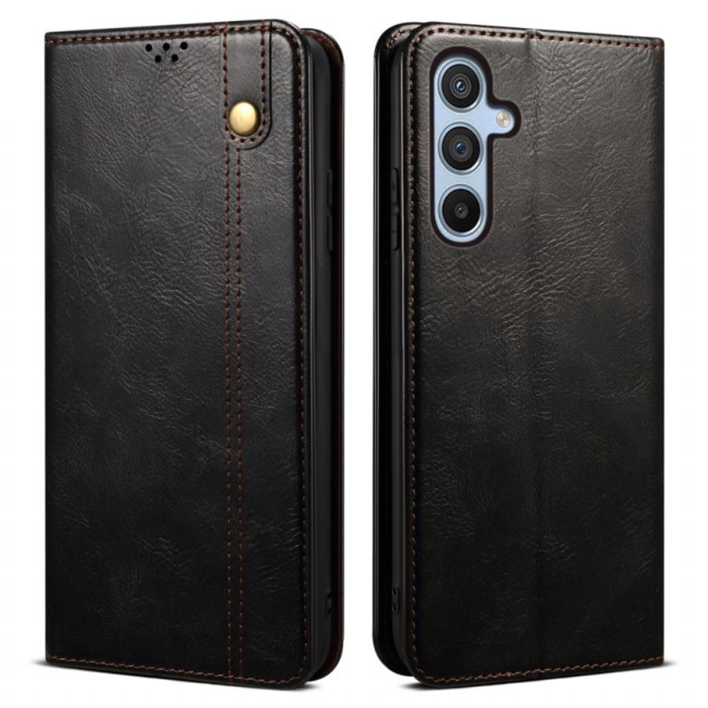 Folio-hoesje Voor Samsung Galaxy A55 5g Gewaxt Imitatieleer