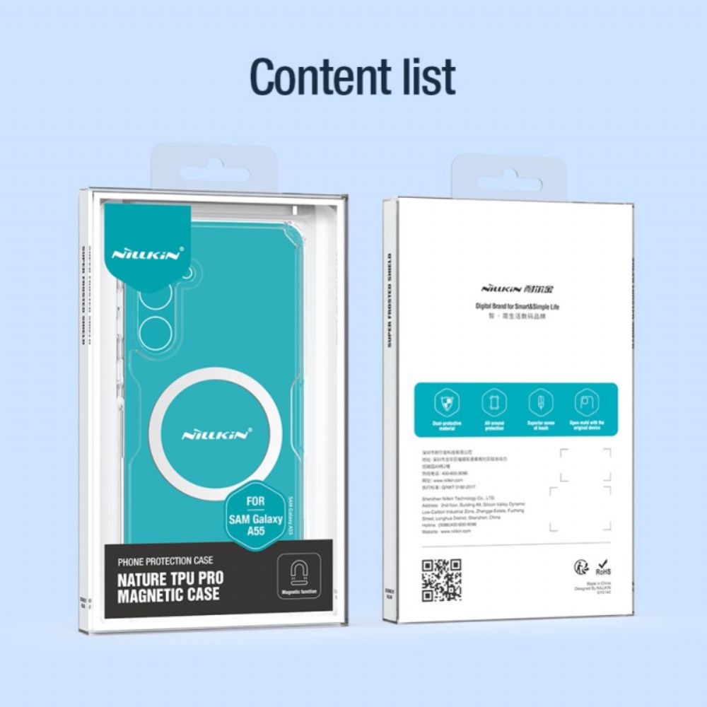 Hoesje Samsung Galaxy A55 5g Nillkin Magsafe-compatibel Bescherming Hoesje