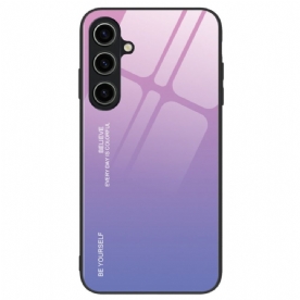Hoesje Voor Samsung Galaxy A55 5g Wees Jezelf Gehard Glas