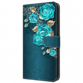 Leren Hoesje Samsung Galaxy A55 5g Roze Blauw