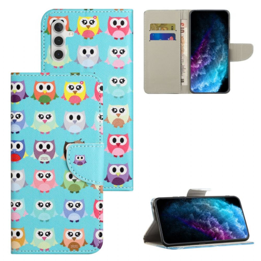 Leren Hoesje Samsung Galaxy A55 5g Uilenstam Bescherming Hoesje