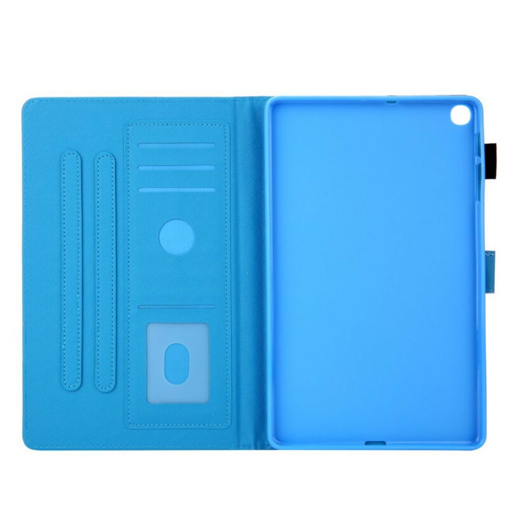 Leren Hoesje voor Samsung Galaxy Tab A 10.1 (2019) Marmeren Katje