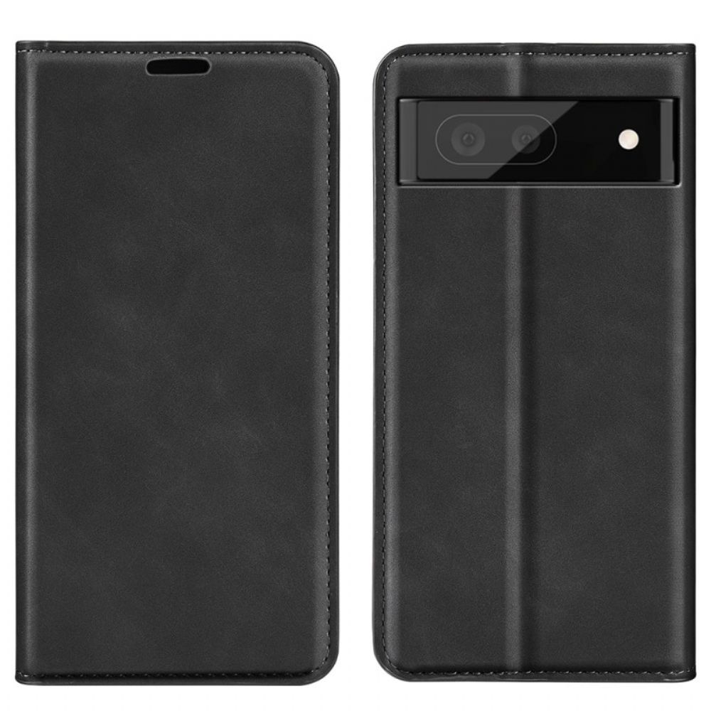 Bescherming Hoesje voor Google Pixel 7 Folio-hoesje Uni Leereffect