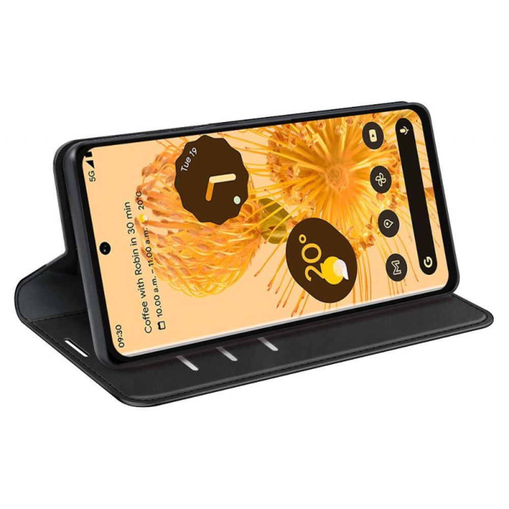 Bescherming Hoesje voor Google Pixel 7 Folio-hoesje Uni Leereffect