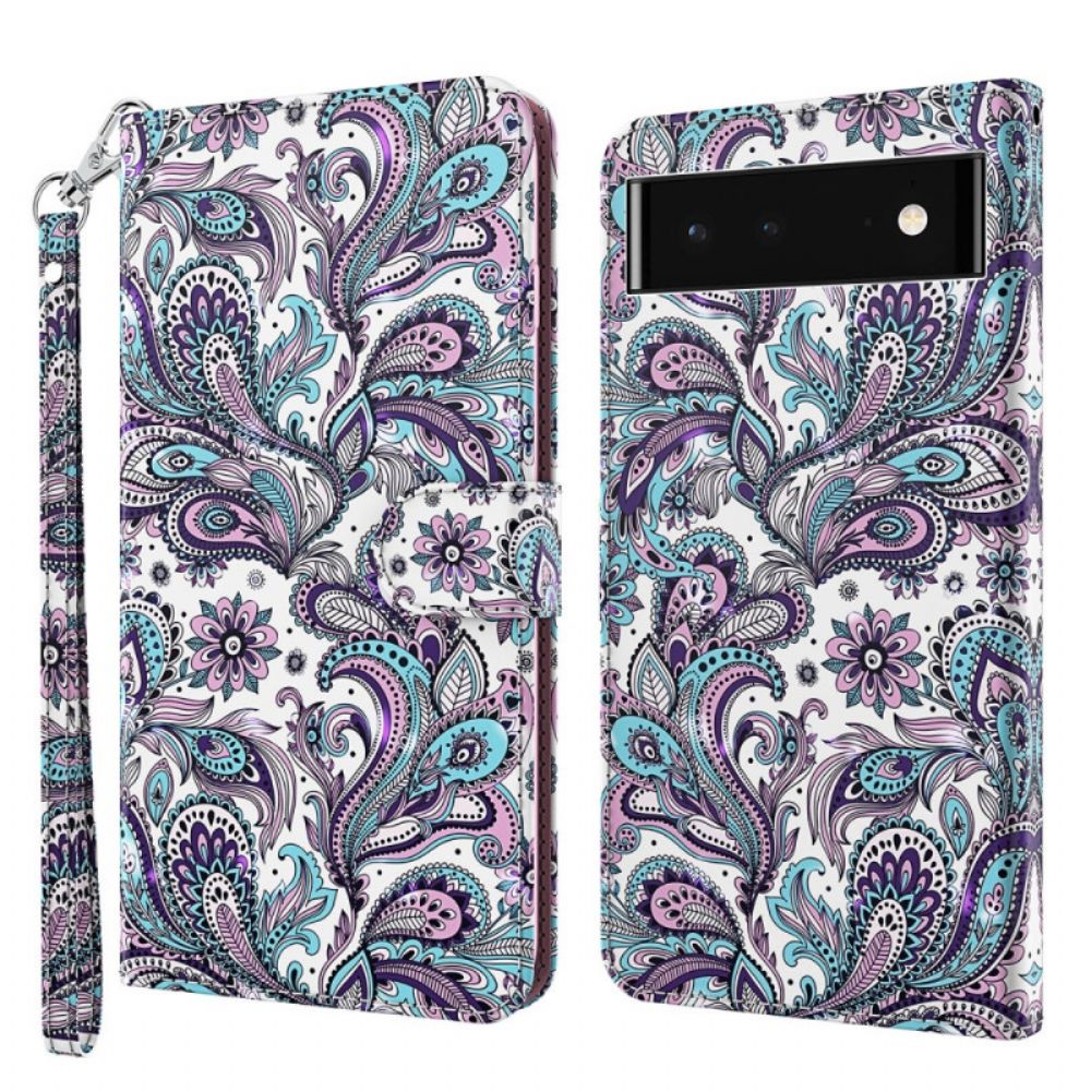 Folio-hoesje voor Google Pixel 7 Paisley-patroon
