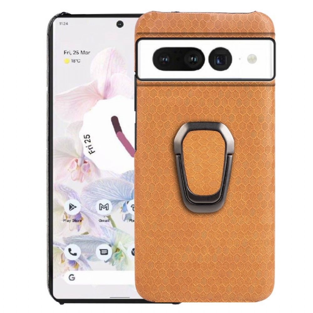 Hoesje voor Google Pixel 7 Honingraat Met Ring-ondersteuning