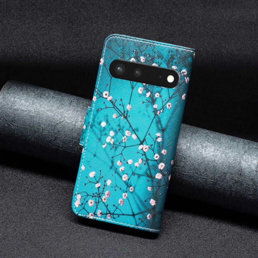 Leren Hoesje voor Google Pixel 7 Bloeiende Takken