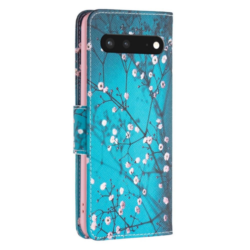 Leren Hoesje voor Google Pixel 7 Bloeiende Takken
