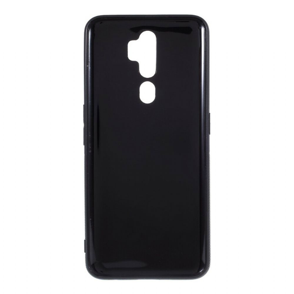 Hoesje voor Oppo A9 2020 / A5 2020 Enkele Koolstofvezel