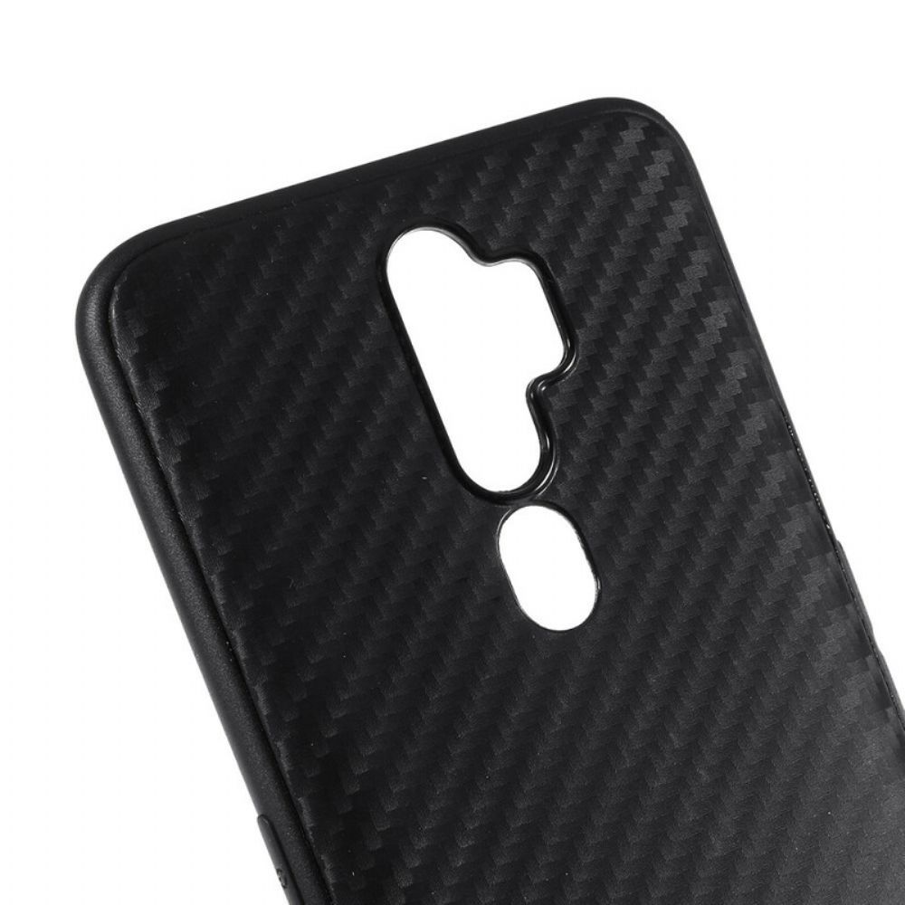 Hoesje voor Oppo A9 2020 / A5 2020 Enkele Koolstofvezel