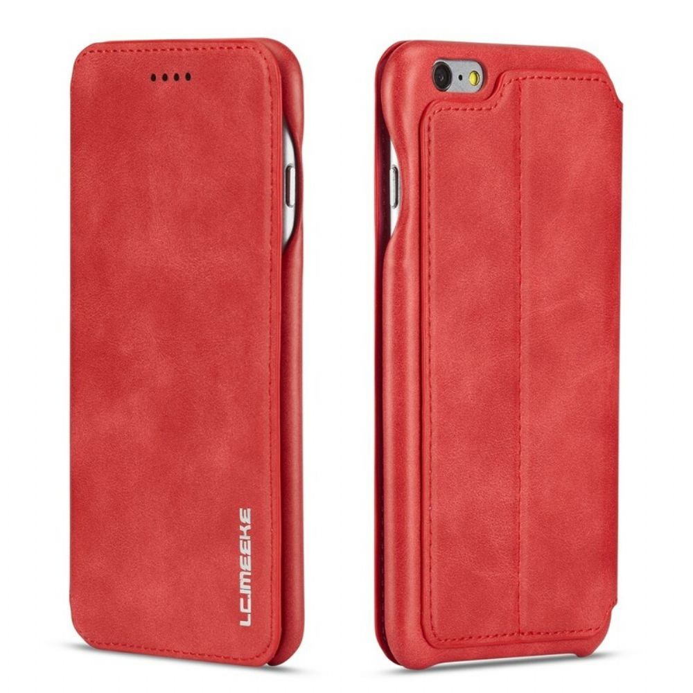Bescherming Hoesje voor iPhone 6 Plus / 6S Plus Folio-hoesje Lc.imeeke Leereffect
