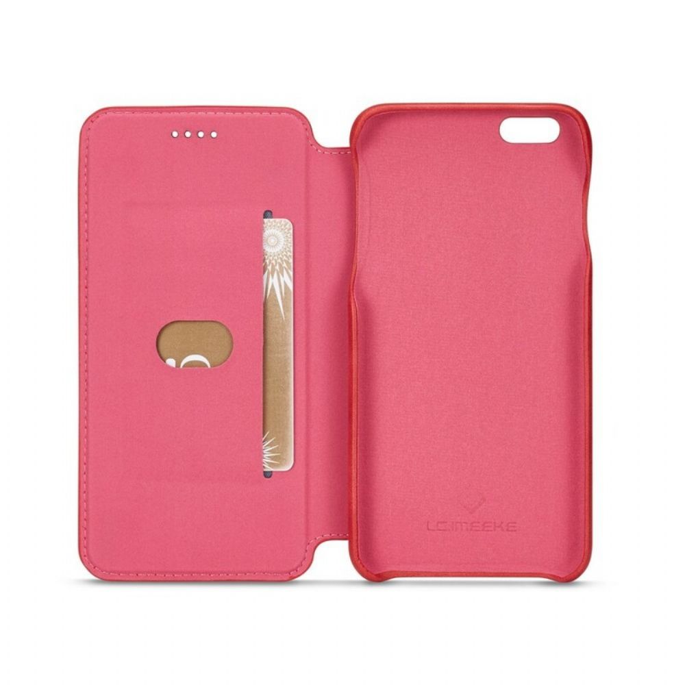 Bescherming Hoesje voor iPhone 6 Plus / 6S Plus Folio-hoesje Lc.imeeke Leereffect
